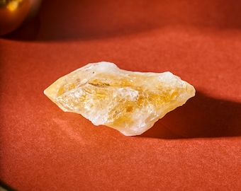 Raw Citrine Crystal Stone Chunk Piece 7cm x 2.5cm approx  (Beautifully Gift Wrapped)