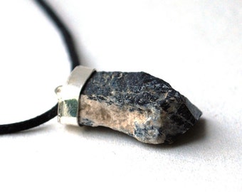 Raw Black Tourmaline Pendant Necklace Natural Crystal - Stone of Protection