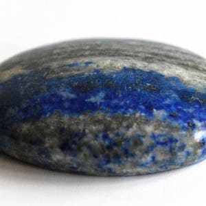 Natural Lapis Lazuli Crystal Cabachone Palm Stone Beautifully Gift Wrapped Stone of Self-Expression image 3