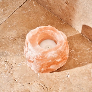 Natural Himalayan Salt Rock Tea-Light Holder (Approx 800g)