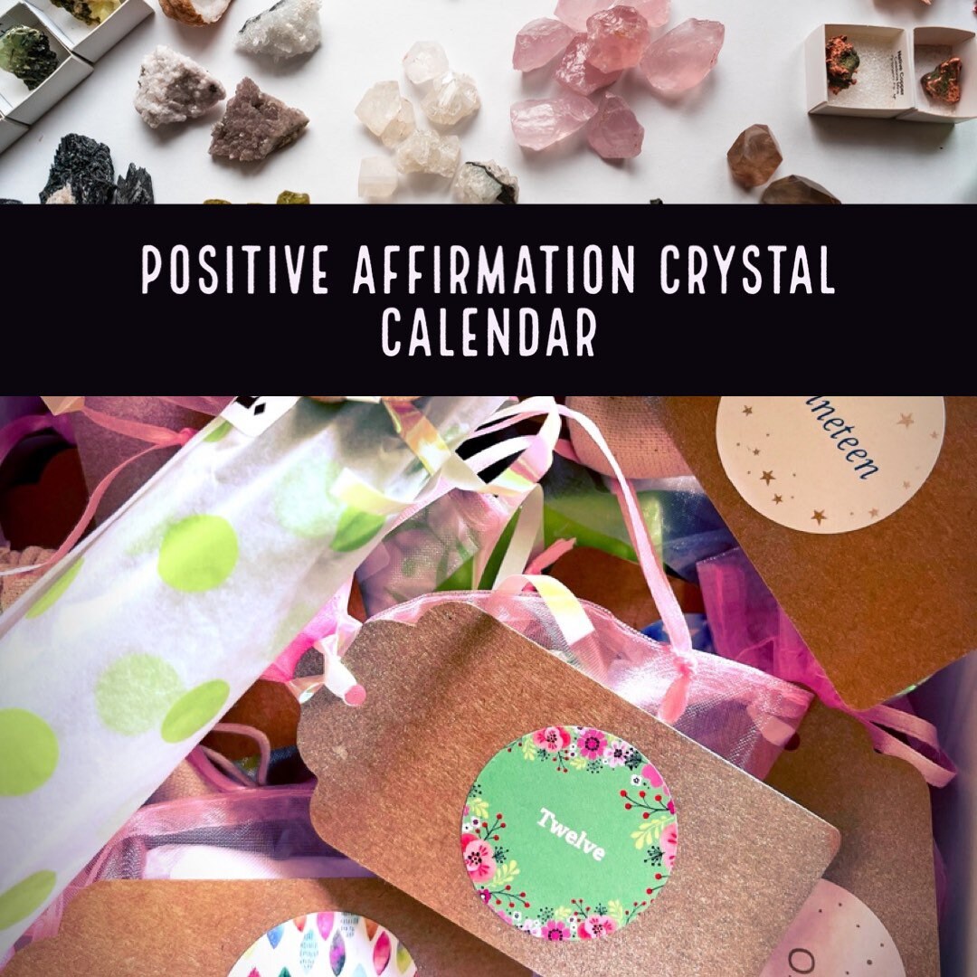 Crystal Calendar Positive Affirmation Crystal Advent Etsy
