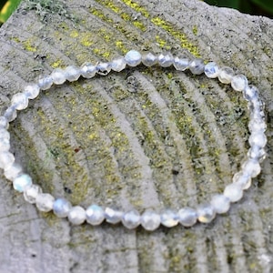 AA Grade Labradorite Faceted Mini Beads Natural Crystal Stone Bracelet - Gift Boxed