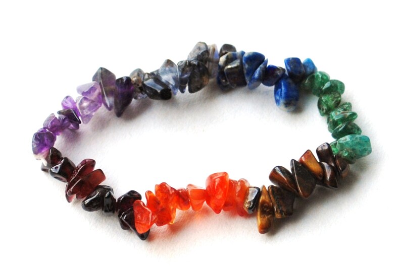 Chakra Crystal Chip Bracelet Chakra Balancing