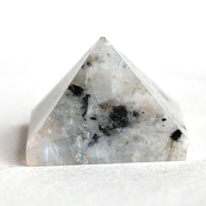 Rainbow Moonstone Crystal Gemstone Pyramid Natural Stone - Stone of New Beginnings