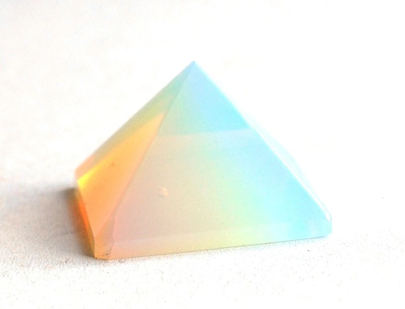 Opalite Crystal Pyramid Gemstone Opalescent Stone - Positive Sto Opalite Crystal Pyramid Gemstone Opalescent Stone - Positive Sto