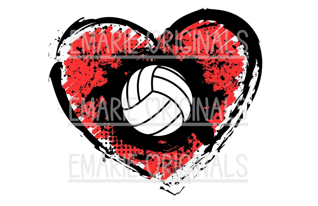 Volleyball Paint Splatter Red PNG/JPEG File - Etsy
