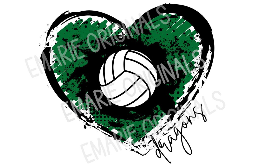 Volleyball Paint Splatter Green PNG/JPEG File Etsy