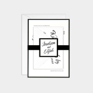 Caligrafia Monogram Wedding Invitation Suite, Deposit to Get Started