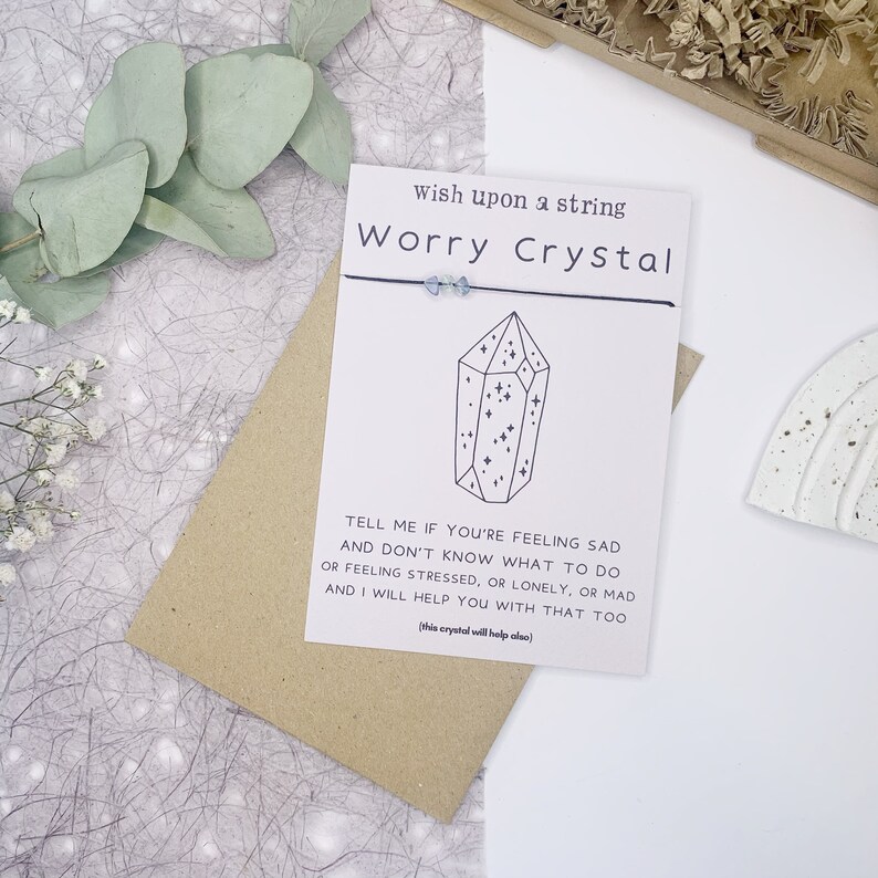 Crystal Worry Wish String Bracelet Fluorite Crystal Chips Etsy