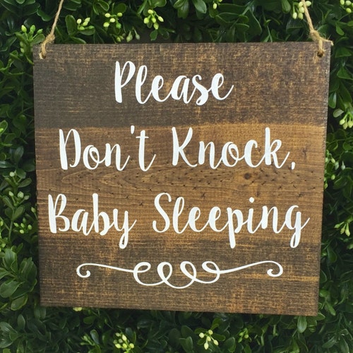 Please Don't Knock Baby Sleeping Do Not Disturb Sign - Etsy