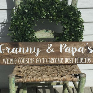 Mothers day gift for Grandma, gift for Grandparents, wood sign,  Grandparents sign, gift for mom, grandma sign