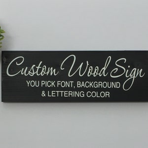 Custom Wood Signs Personalized Gift Wooden Decor for Home image 1