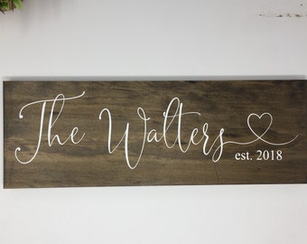 Wedding gift for Couple, Bridal Shower Gift, Wedding Gift, Year Married, Anniversary Gift, Present For Bride, Established Date, Wedding Gift