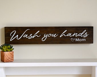 Wash your hands sign, Bathroom wall decor, Bathroom wall decor