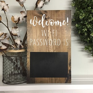 Wifi password Sign, Airbnb Guest sign, New home gift, hostess gift,