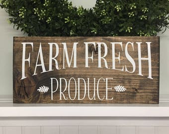 Farm Fresh Produce, Farm Fresh Produce sign, Farm sign,  Farmers Market sign, Produce sign, Wood sign, wooden sign, custom wood sign
