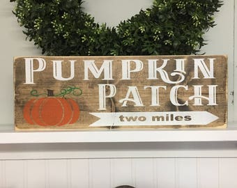 Pumpkin Patch Wood Fall Sign, Mantel decoration for Autumn, Fall decor, pumpkin wood sign,