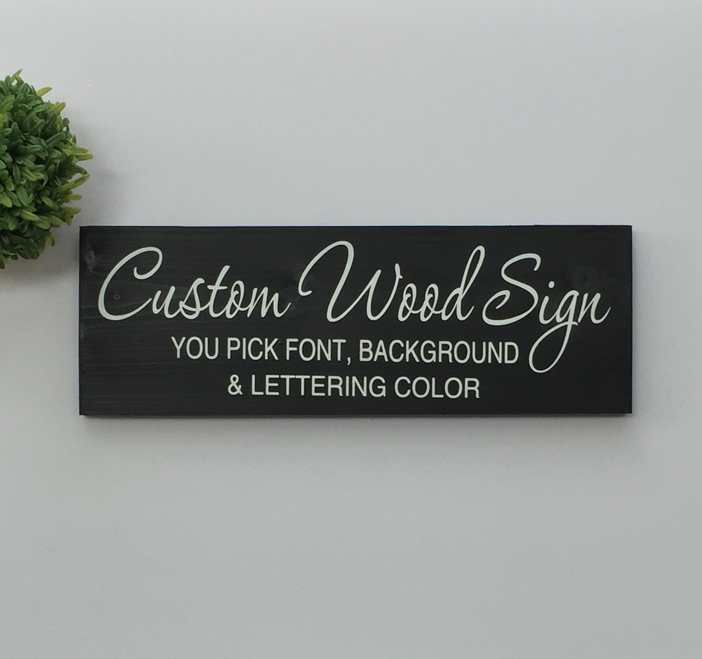 thumbnail interactive-video image 1 of Personalized Solid Wood Engraved Sign – Custom Text For Indoor/Outdoor Decor 1 of 3