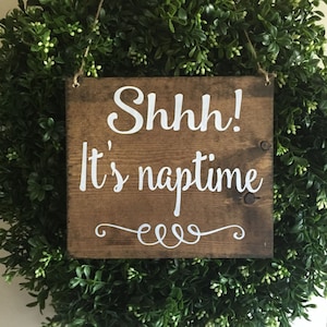 Baby Sleeping Sign - Do not disturb sign - Nap time Door Sign - Baby Shower - Shhh its nap time sign - wood sign - door sign - custom door