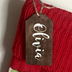 customized wooden tags, Stocking name tag, personalized stocking tag, Stocking tag, personalized stocking tag, custom tag, gift tag