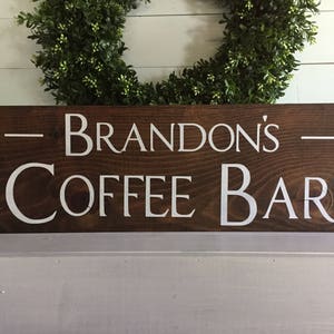 Coffee Bar sign, Custom coffee bar sign, Personalized coffee bar sign, custom sign, custom coffee sign, personalized coffee sign zdjęcie 1