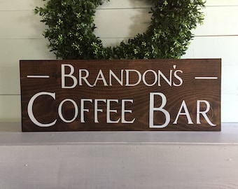 Enseigne de bar à café, Enseigne de bar à café personnalisée, Enseigne de bar à café personnalisée, Enseigne personnalisée, Enseigne de café personnalisée, Enseigne de café personnalisée