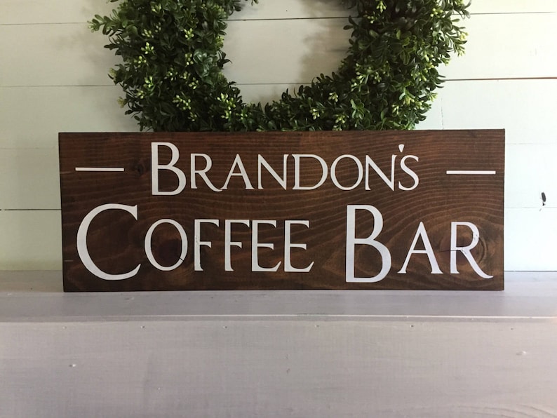 Coffee Bar sign, Custom coffee bar sign, Personalized coffee bar sign, custom sign, custom coffee sign, personalized coffee sign zdjęcie 1