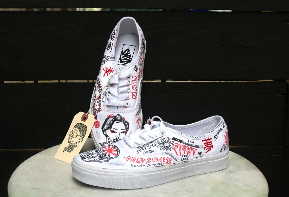 low top custom vans