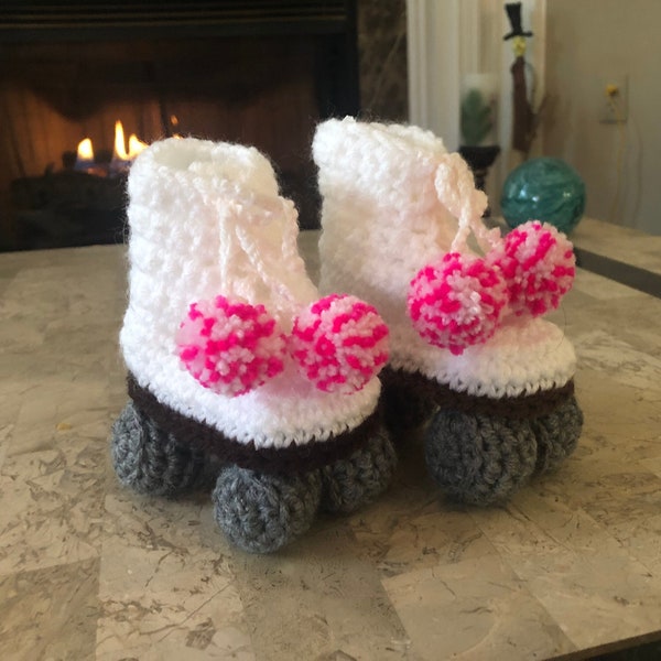 Confetti Roller Skate Style baby booties - Fun confetti collection