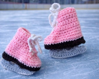 Ice Skate style baby booties