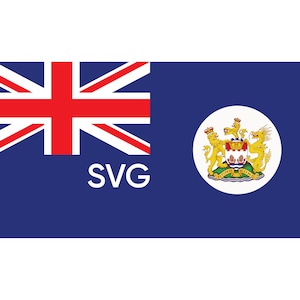 Hong Kong Independence Blue Ensign Flag Protest Digital SVG Download