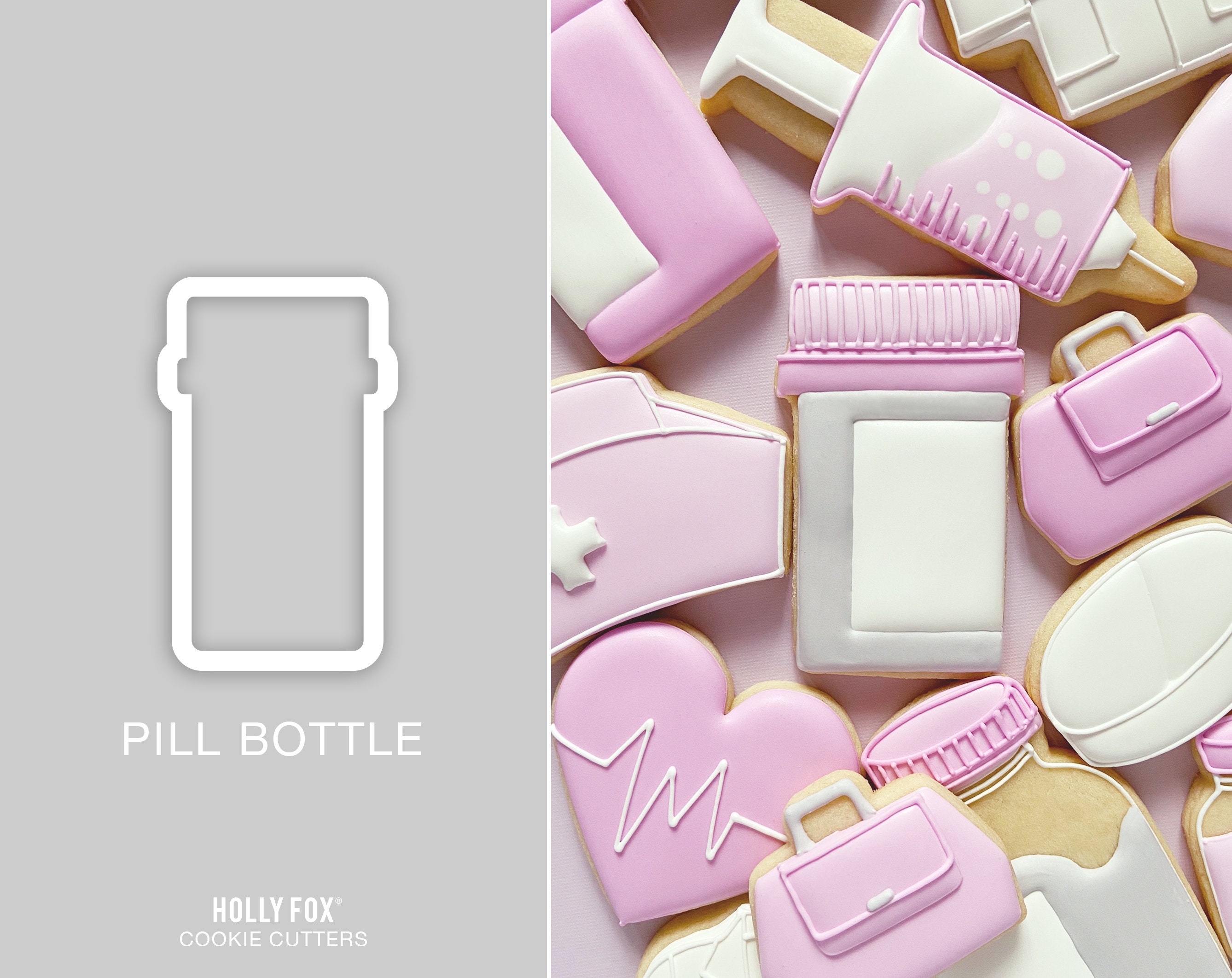 RX Pill Bottle Cookie Cutter/multi-size/dishwasher Safe Available 