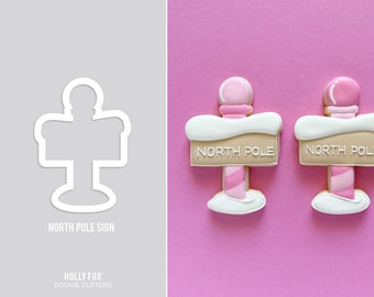 North Pole Sign Cookie Cutter