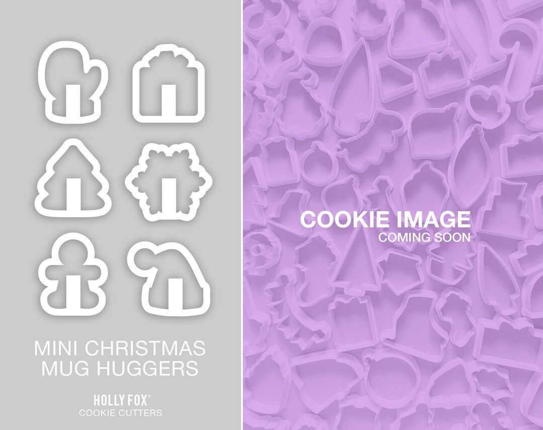 Christmas Mini Mug Hugger Cookie Cutters Set of 6 Etsy