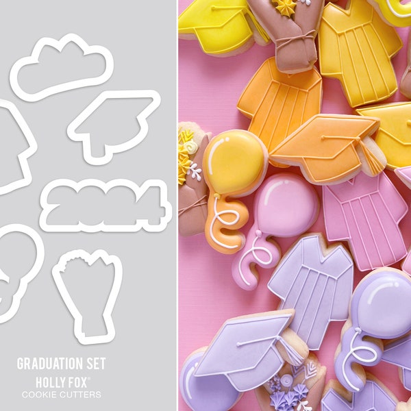 2024 Graduation Cookie Cutters - Set of 6!