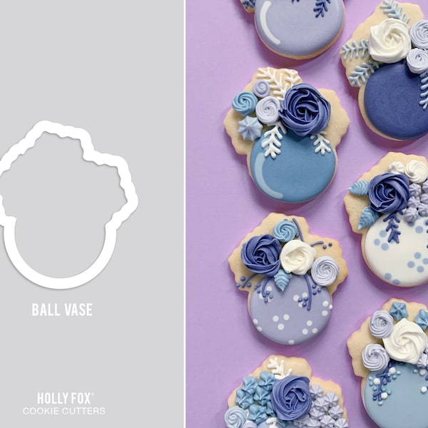 Flower Ball Vase Cookie Cutter