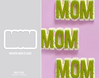 NEW! Modern Mom Plaque Cookie Cutter