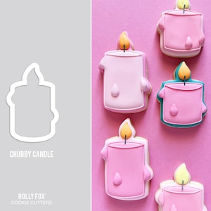 Chubby Candle Cookie Cutter