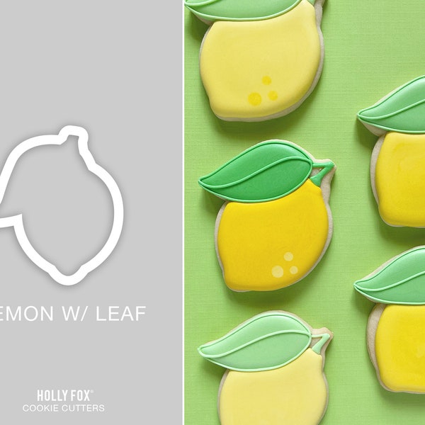 Lemon w/ Leaf Cookie Cutter