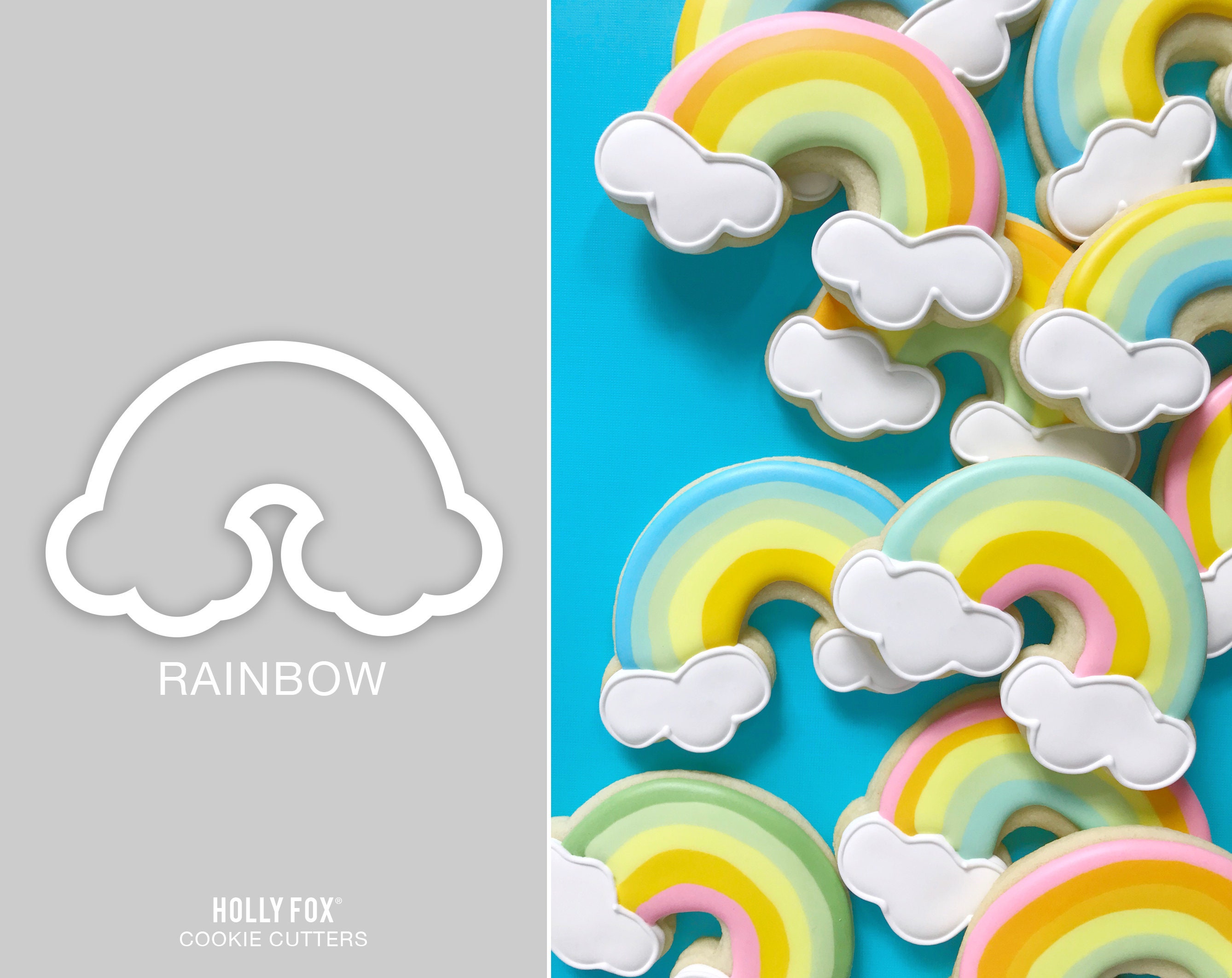 Rainbow Cookie Cutter - Etsy