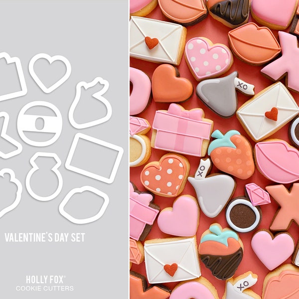 Valentine Cookie Cutters - Set of 9!