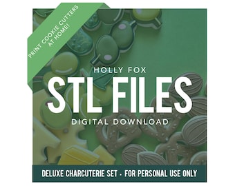 ARCHIVOS STL / Descarga digital de cortadores de galletas para charcutería (juego de 10 miniaturas)