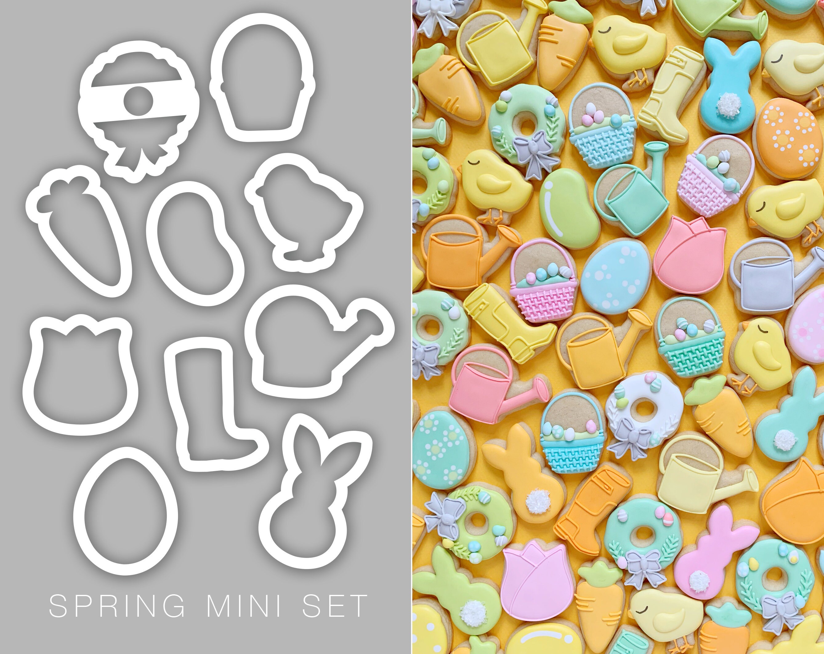 Mini Easter/Spring Cookie Cutters Set of 10 Etsy