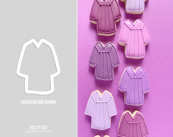 cookies graduation dresses Skinny Graduation Cap & Gown Cookie Cutter Set