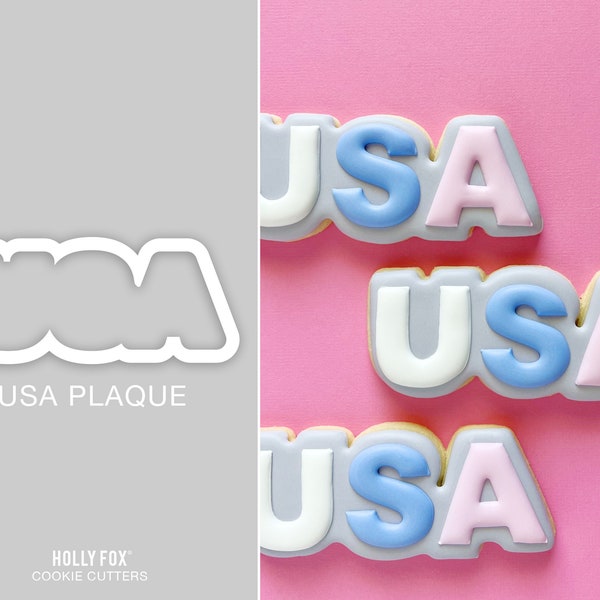 USA Plaque Cookie Cutter