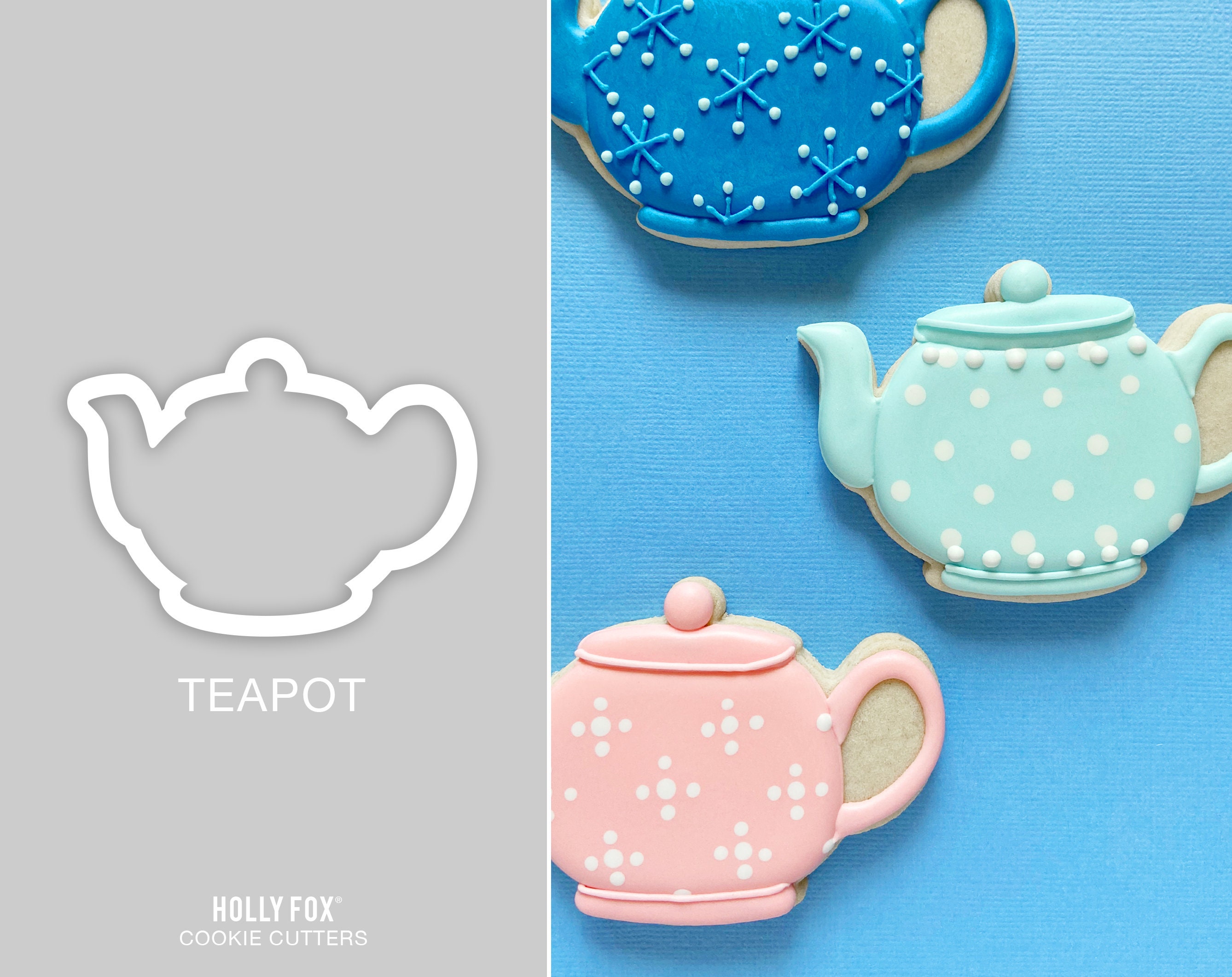 Teapot Cookie Cutter Etsy