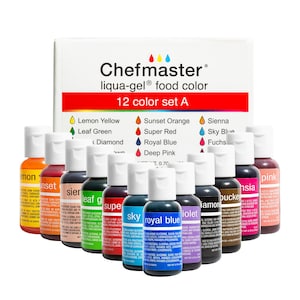 Food Color Gel, Chefmaster Liqua-Gel - sets available image 2