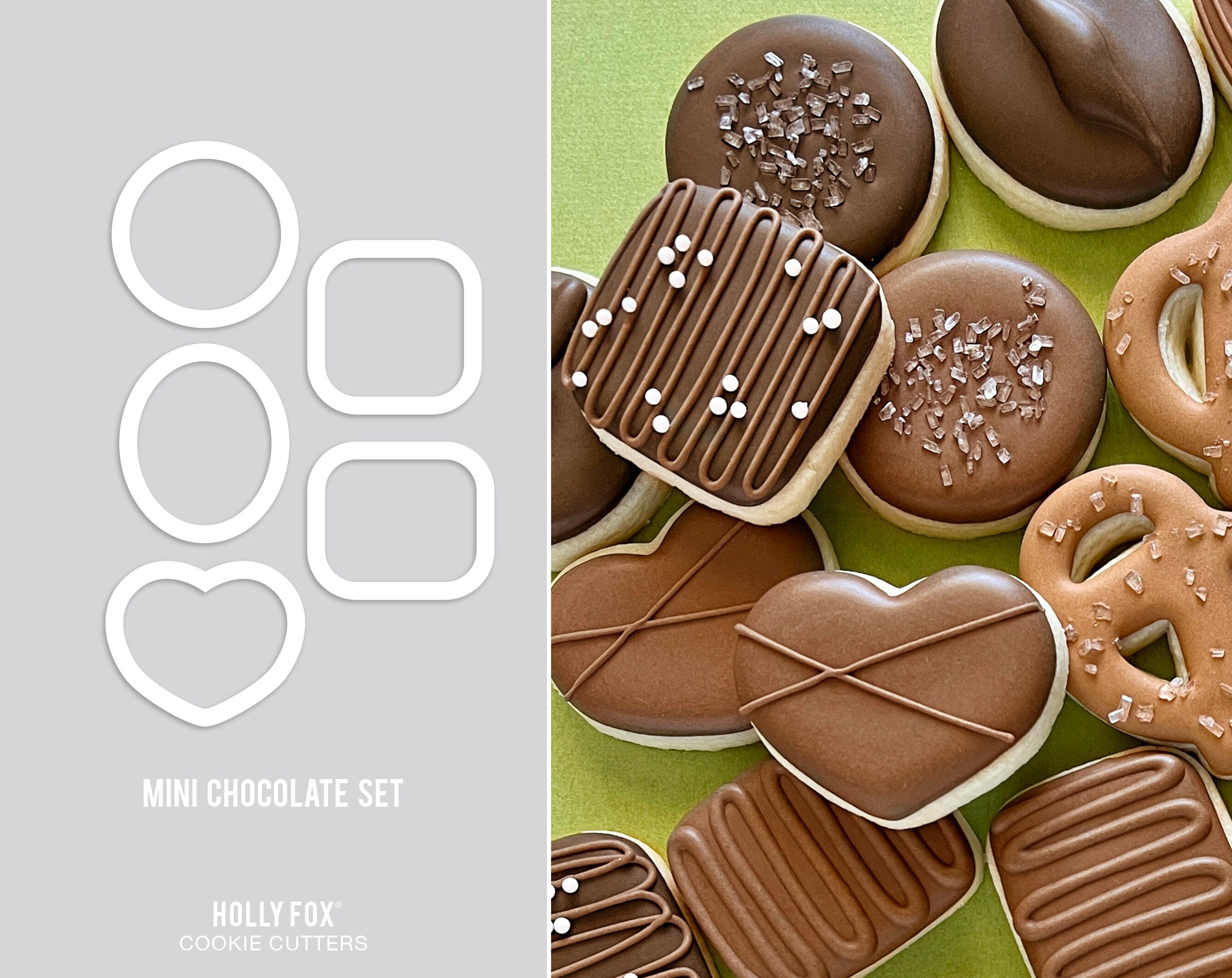 Mini Chocolates Cookie Cutters - Set of 5