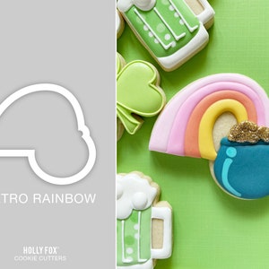 Retro Rainbow Cookie Cutter