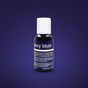 Food Color Gel, Chefmaster Liqua-Gel - sets available Navy Blue